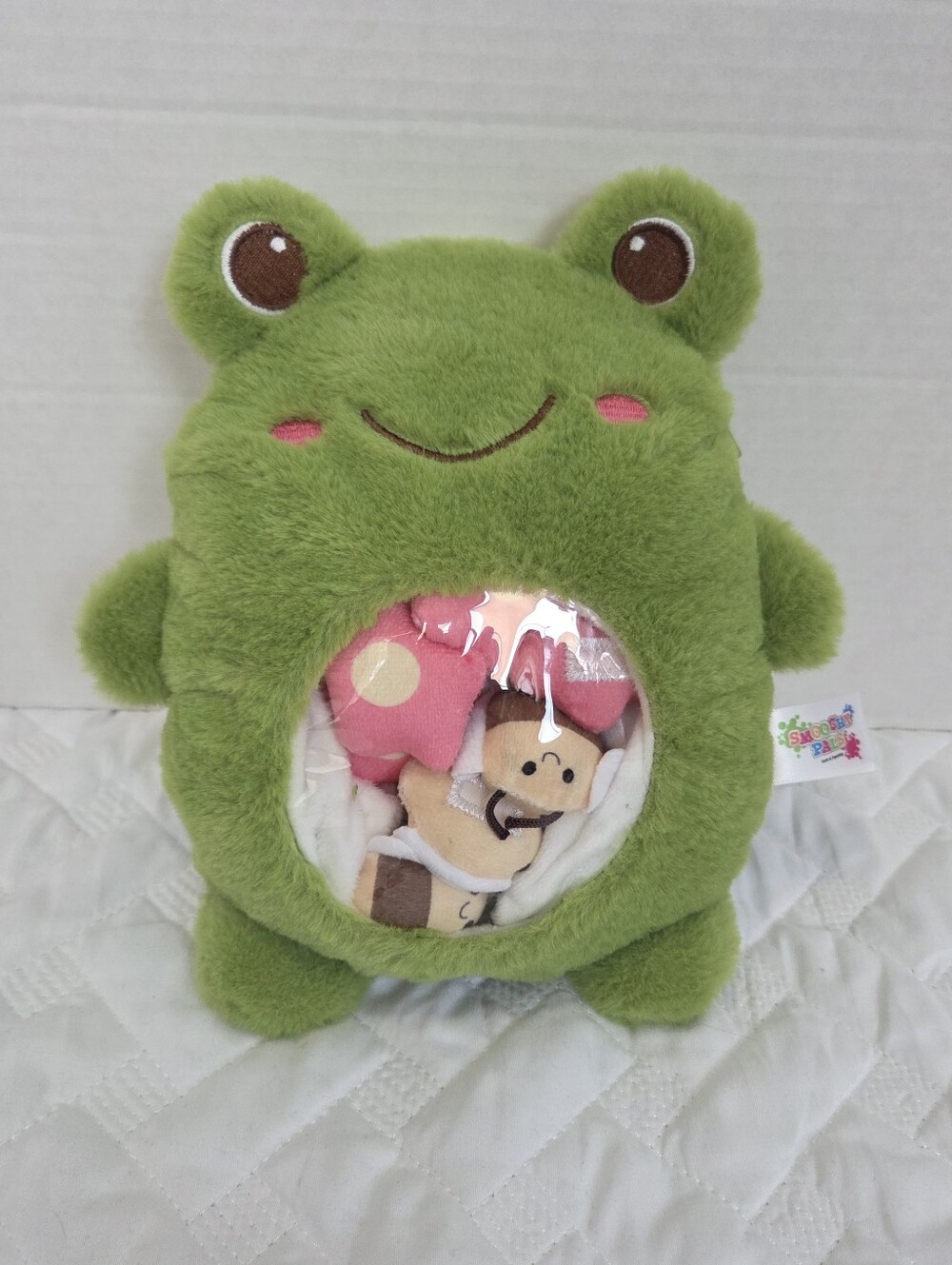 Plush Goals Cuddle Barn Bumble Wawa Frog Plush Clear Belly With Bee Accessories